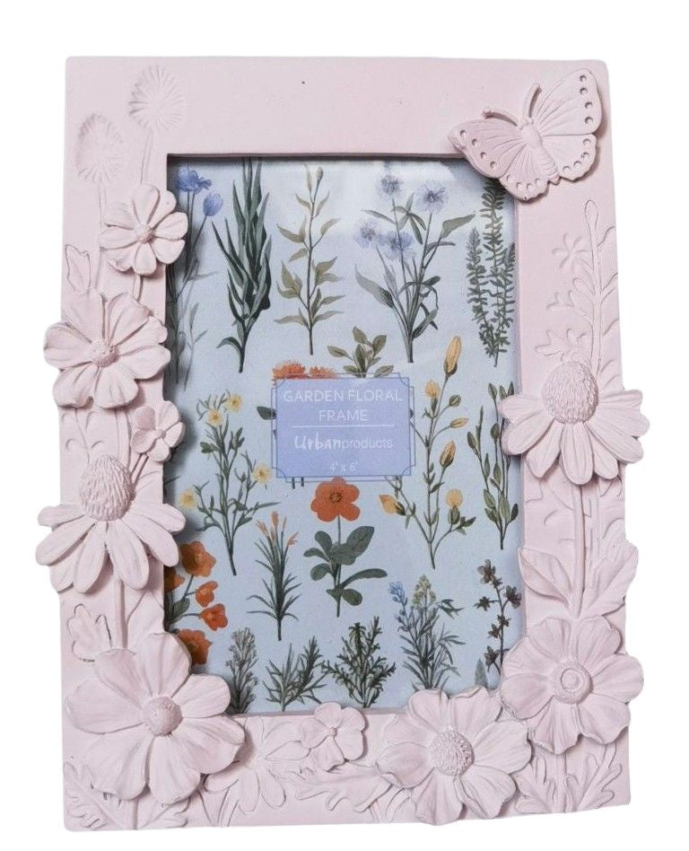 Garden Floral Photo Frame - Pink