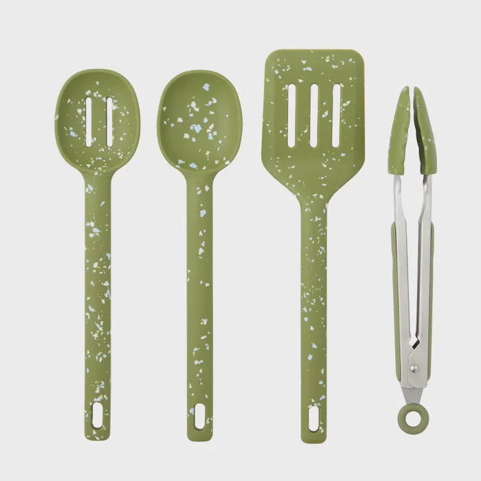 Gem 4 Piece Kitchen Tool Set - Olive