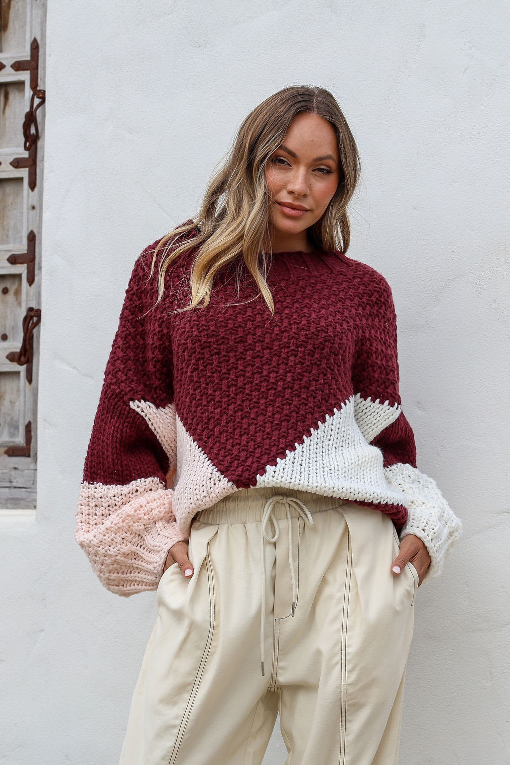 Getaway Knit - Cherry Ripe
