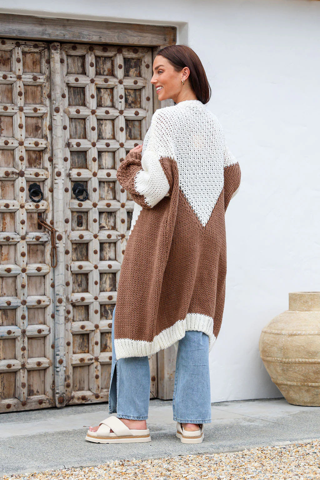 Getaway Long Cardigan - Chocolate