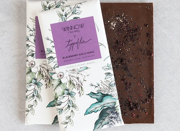 Blackberry Gin &amp; Tonic Purely Plant Based Dark Choc Bar