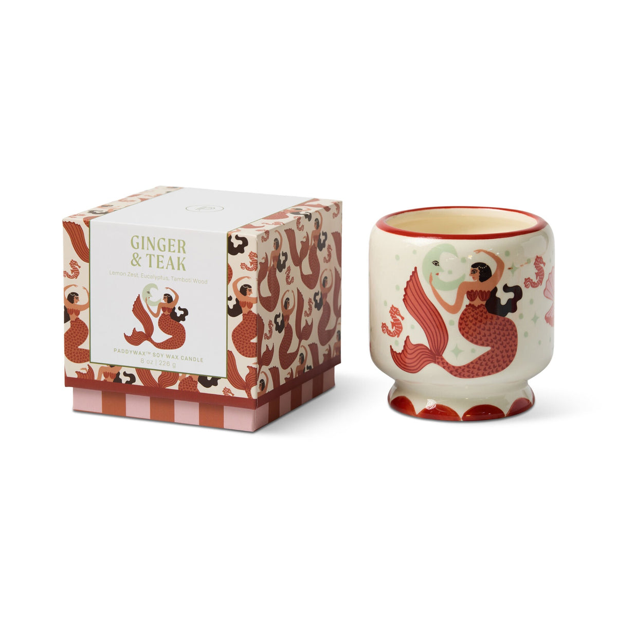 Mermaid &amp; Moon Candle - Ginger &amp; Teak