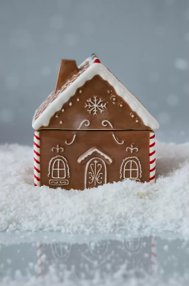 Ceramic Gingerbread House Candle