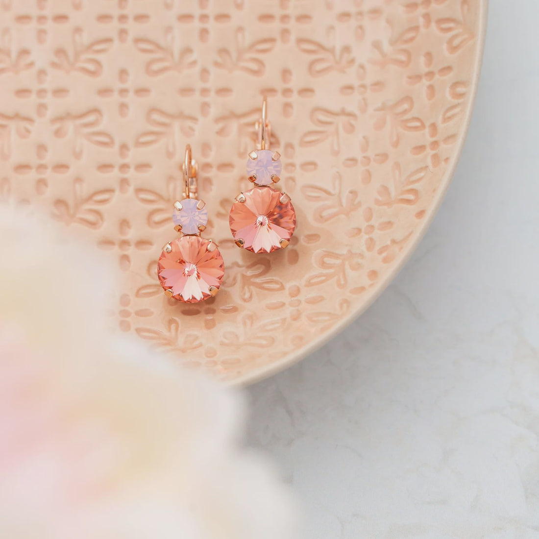 Gisele Earrings - Rose Peach/Rose Gold