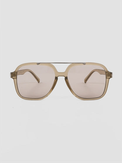 Giselle Clear Grey Aviator Sunglasses