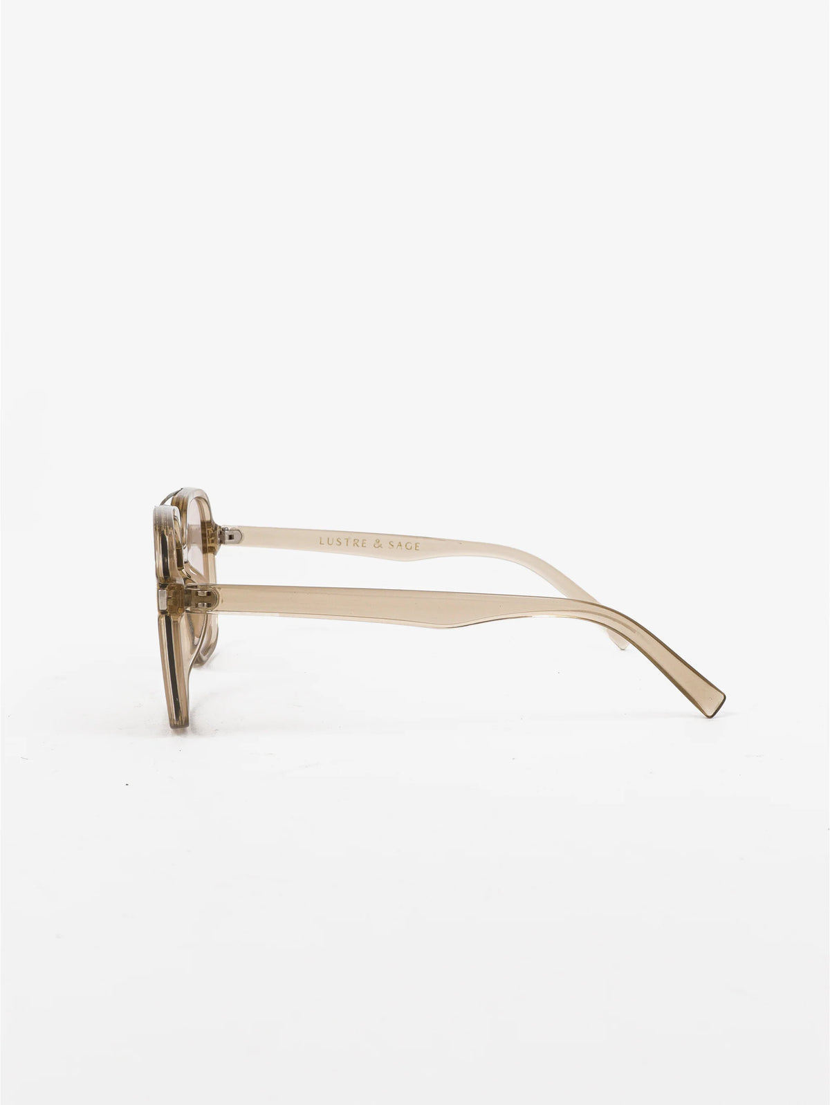 Giselle Clear Grey Aviator Sunglasses