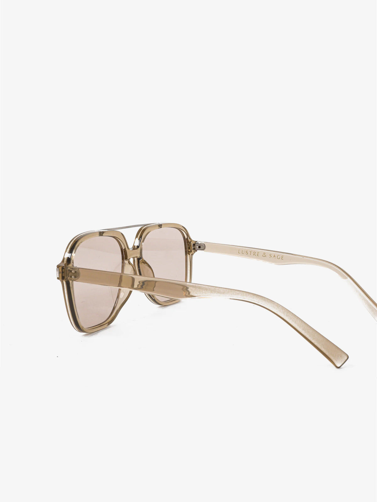 Giselle Clear Grey Aviator Sunglasses
