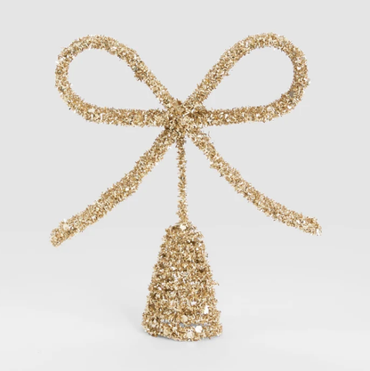 Golden Bow Tree Topper