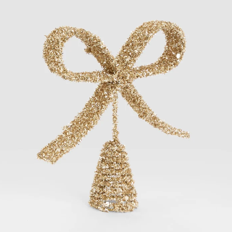 Golden Bow Tree Topper