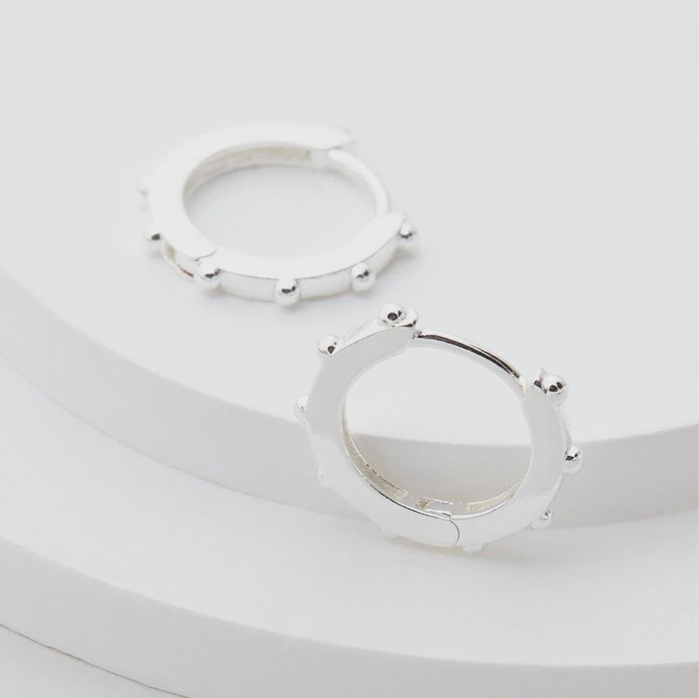Granulated Huggie Earrings
