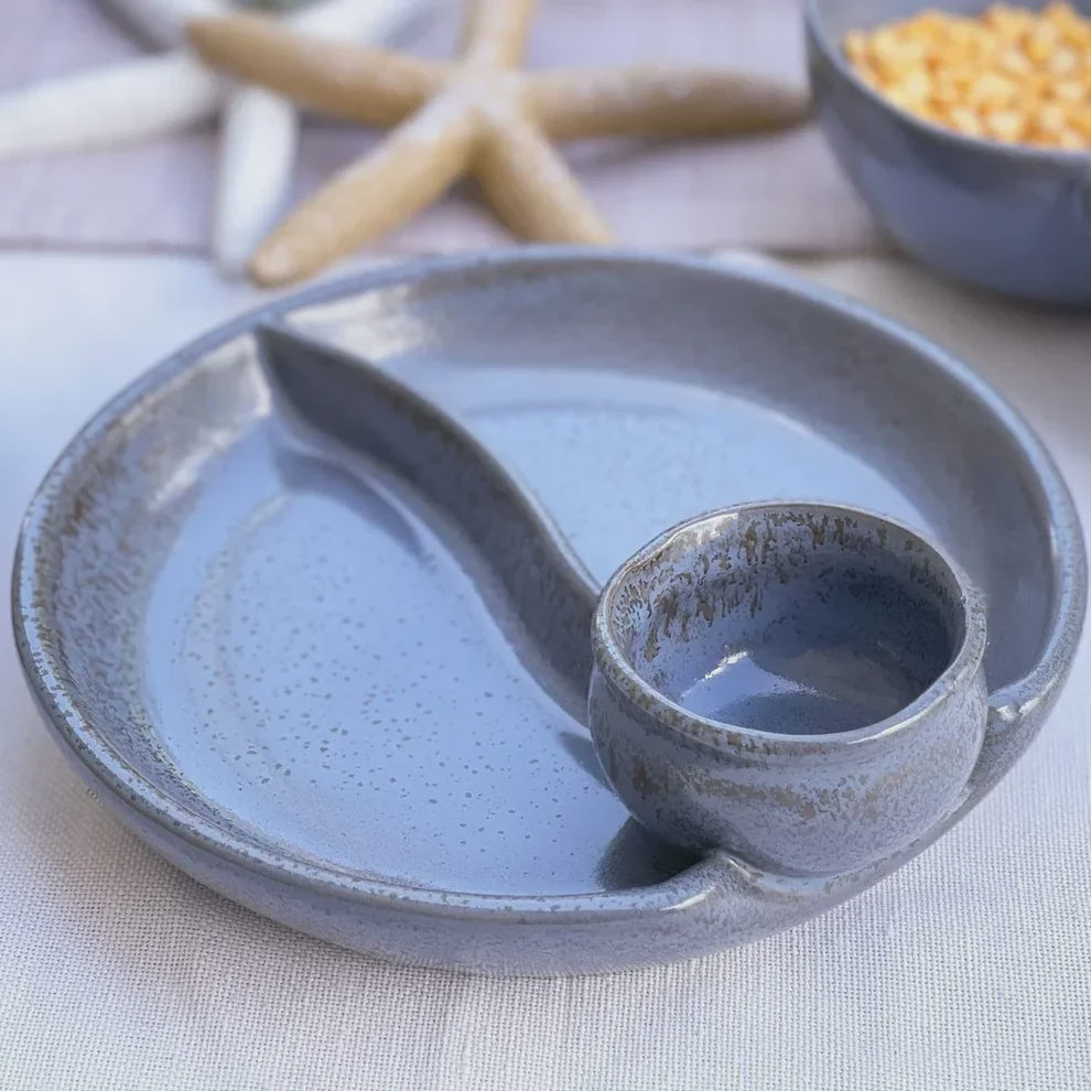 Ceramic Olive Dish - Azure