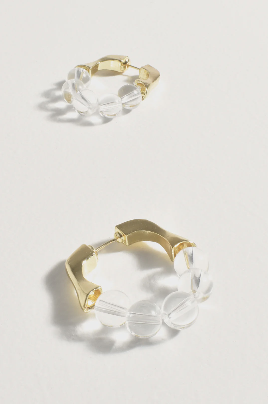 Half Bead Metal Event Hoops