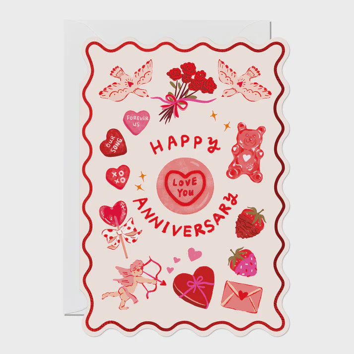 Happy Anniversary Vivianne Lack Greeting Card