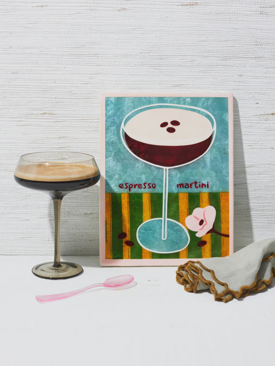Happy Hour Espresso Tile Wall Art