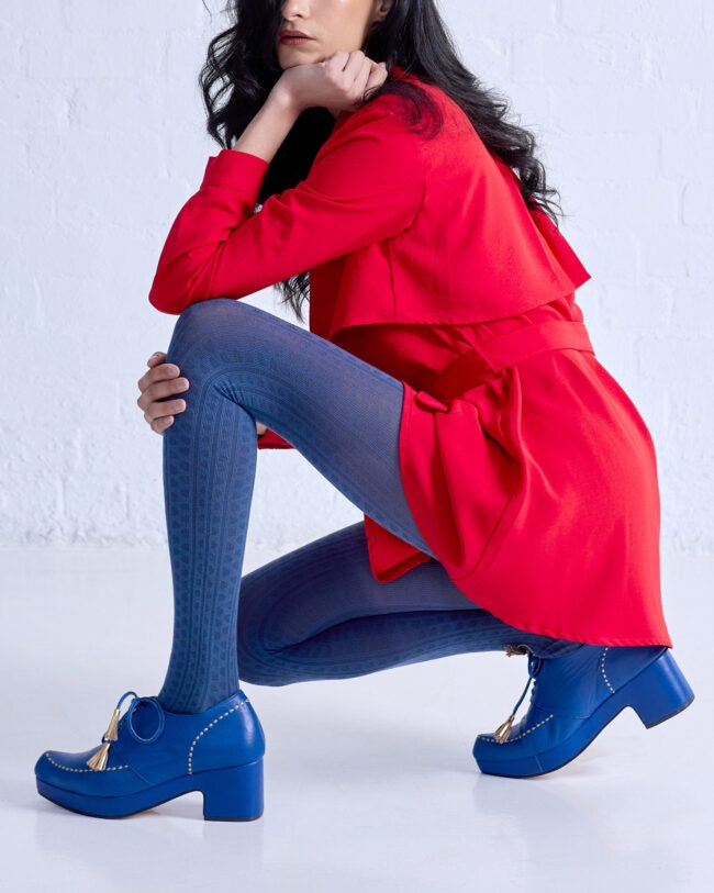 Haptic Organic Cotton Tights - Blue