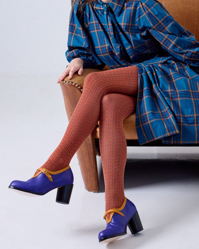 Haptic Organic Cotton Tights - Terracotta