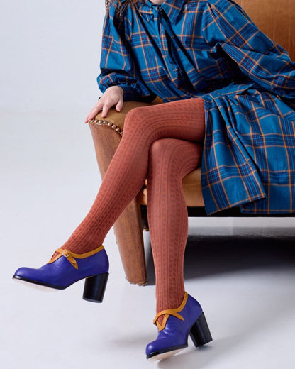 Haptic Organic Cotton Tights - Terracotta