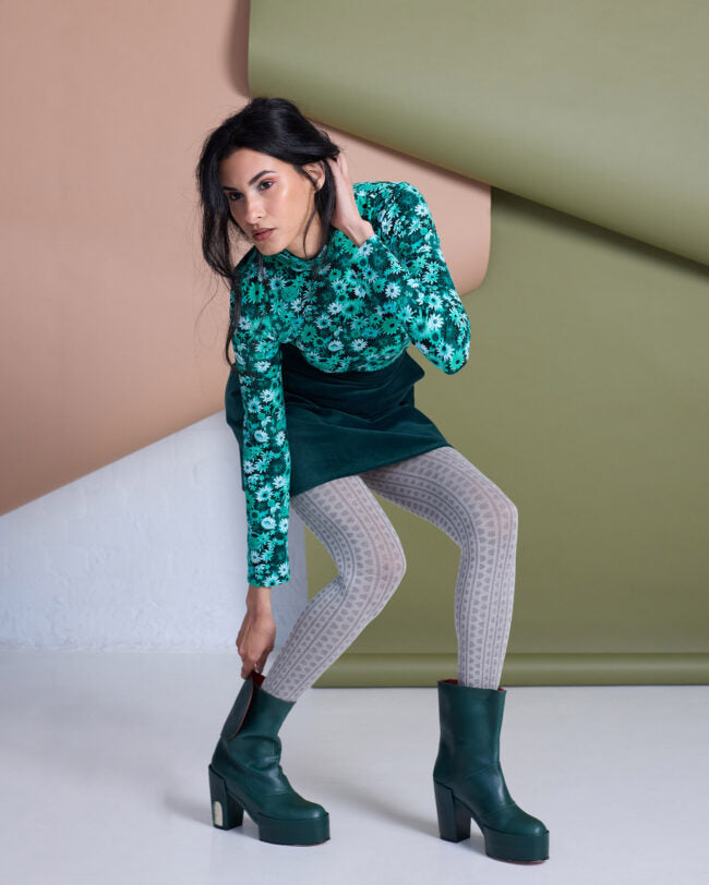 Haptic Organic Cotton Tights - Ash