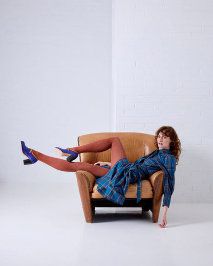 Haptic Organic Cotton Tights - Terracotta