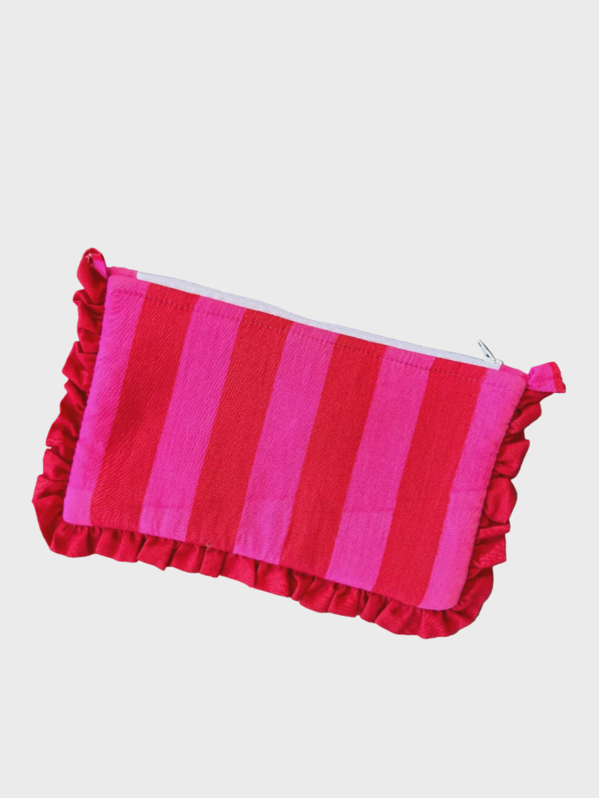 Havana Red Pink Frill Zip Pouch
