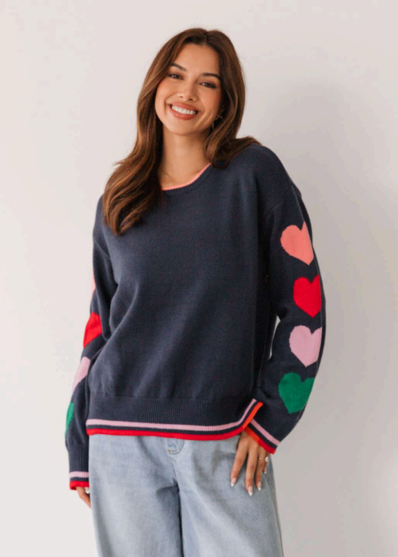 Heart Sleeve Knit Jumper