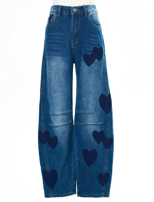 Hearts Denim Pants