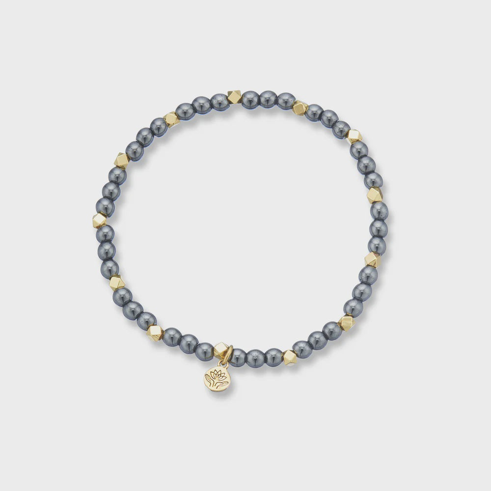 Aura of Gold Bracelet - Hematite