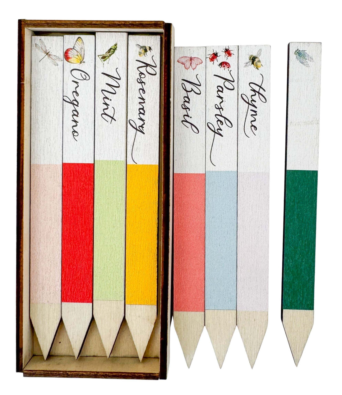 Wooden Plant Markers Set of 8