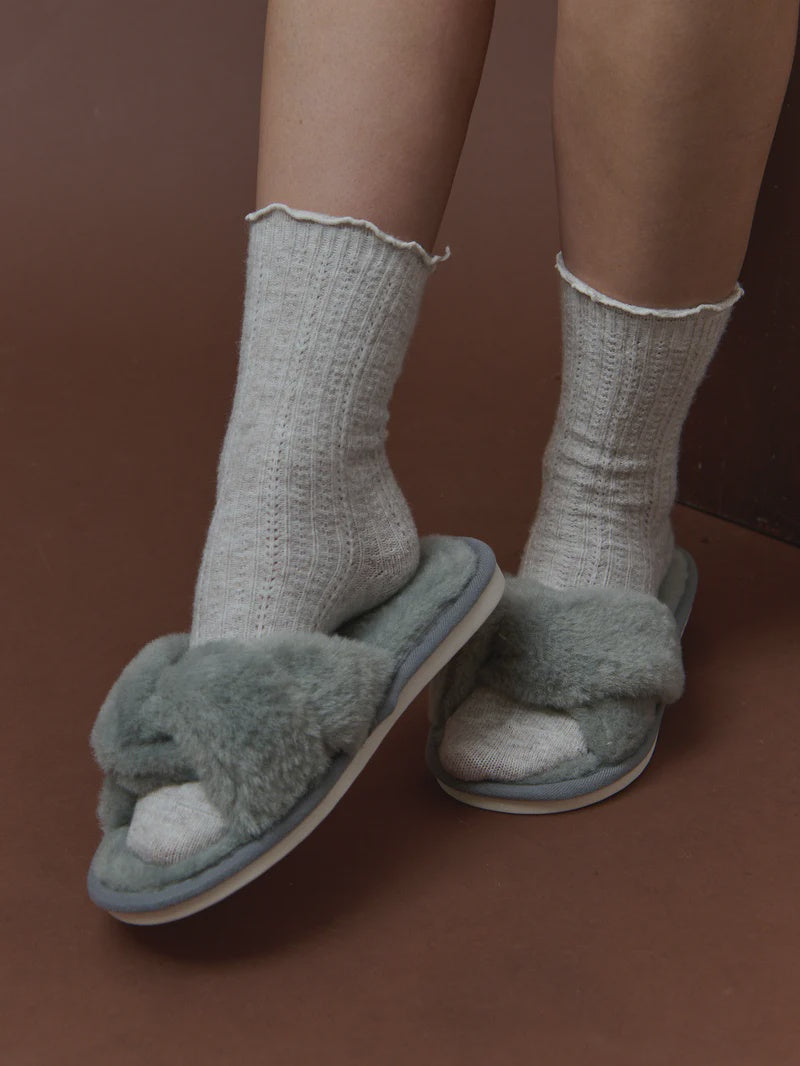 Homy Latte Frill Socks