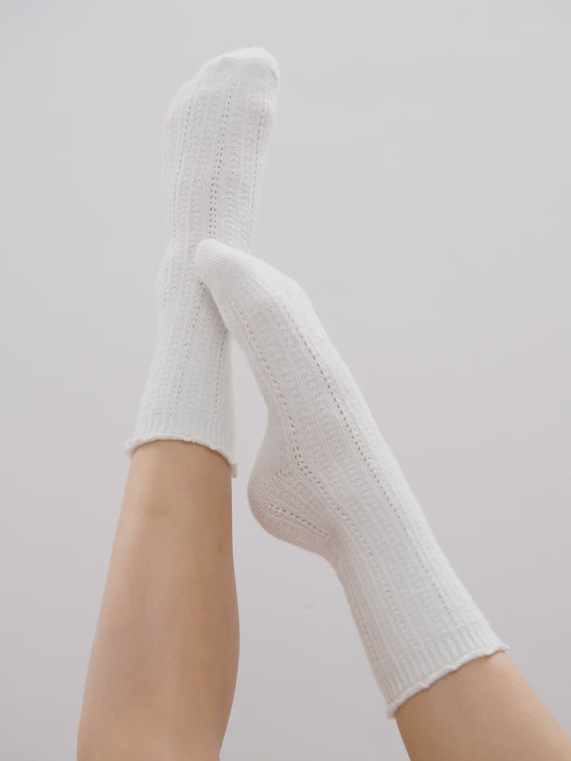 Homy Frill Socks - White