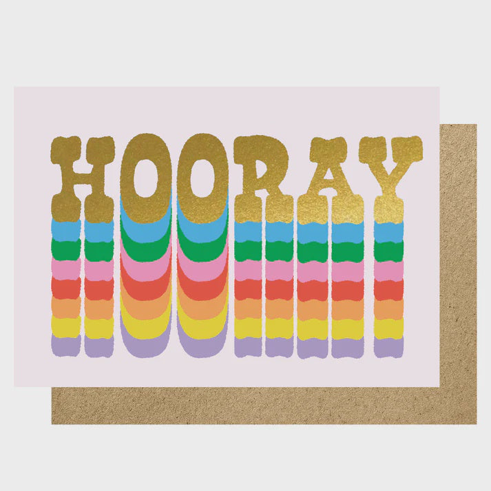 Howdy Hooray Rainbow Greeting Card