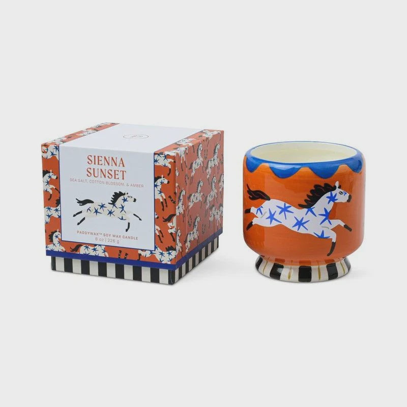 Horse Ceramic Candle - Sienna Sunset