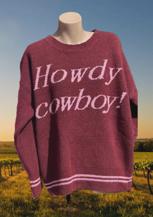 Howdy Cowboy Knit Sweater