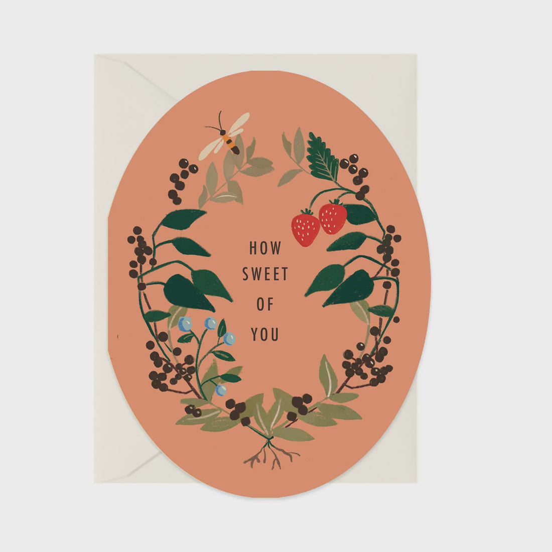 Sweet of You Oval Greeting Card