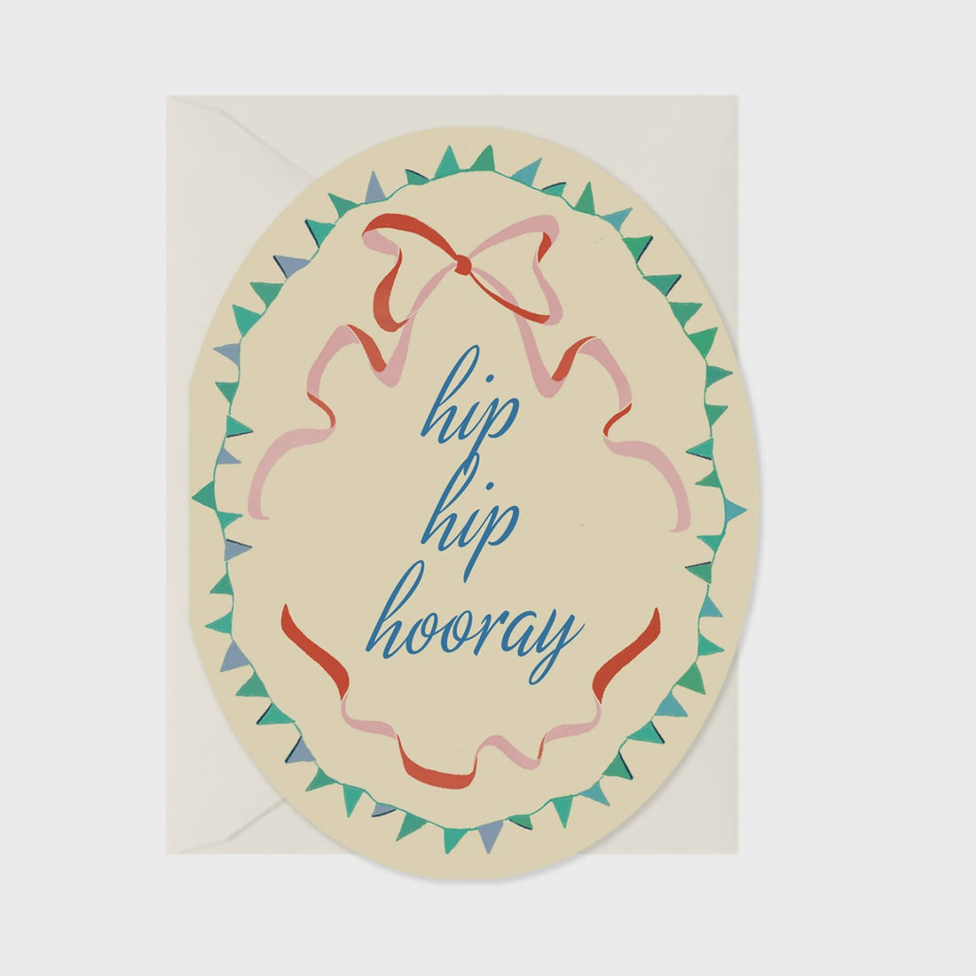 Hip Hip Hooray Oval Greeting Card