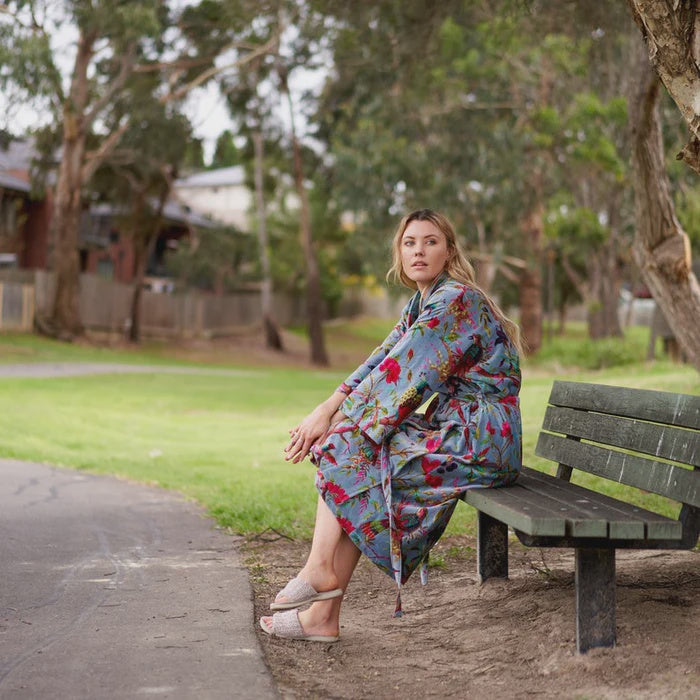 Enchanting Reverie Velvet Kimono Robe