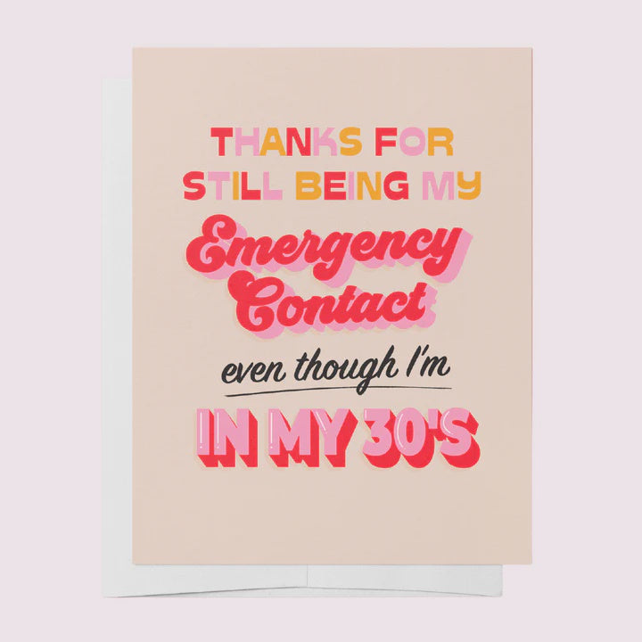 Emergency Contact Mothers Day Greeting Card