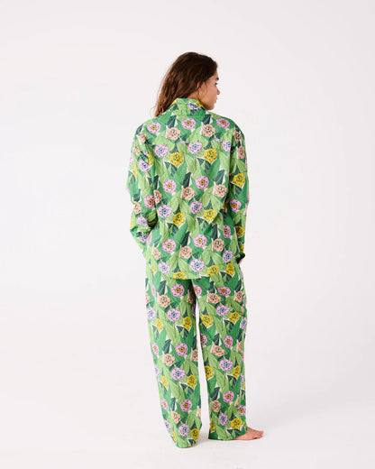 In Bloom Adult Organic Cotton Long Sleeve Shirt &amp; Pant Pyjama Set