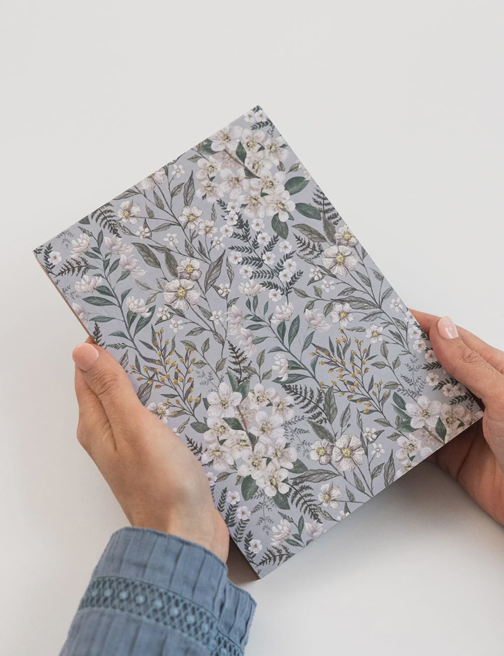 Desktop Jotter Notepad - Ivory Garden