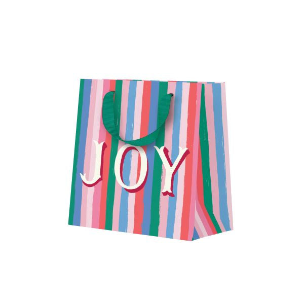 Joy Stripes Gift Bag - Small