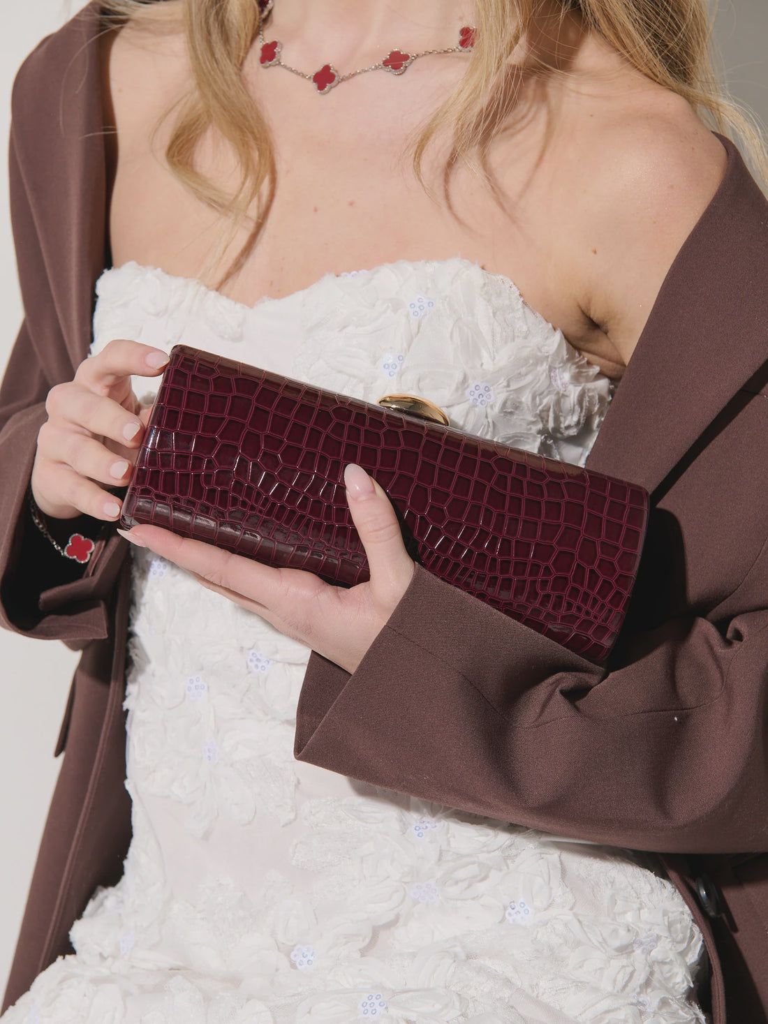 Karina Evening Clutch - Burgundy