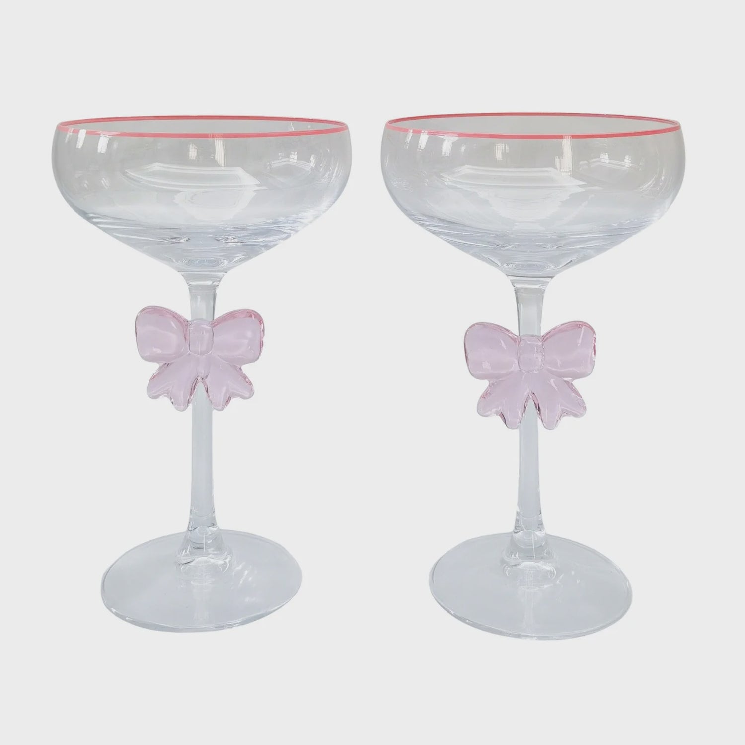 Kaya Bow Coupe Glasses - Set of 2
