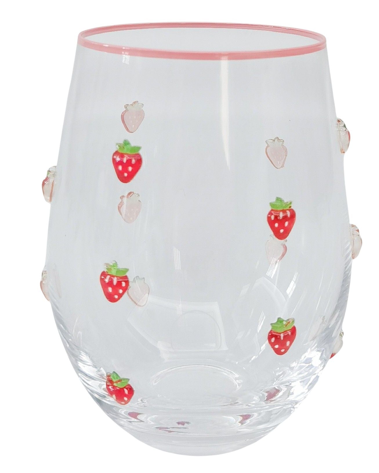 Kaya Stemless Glass - Strawberries