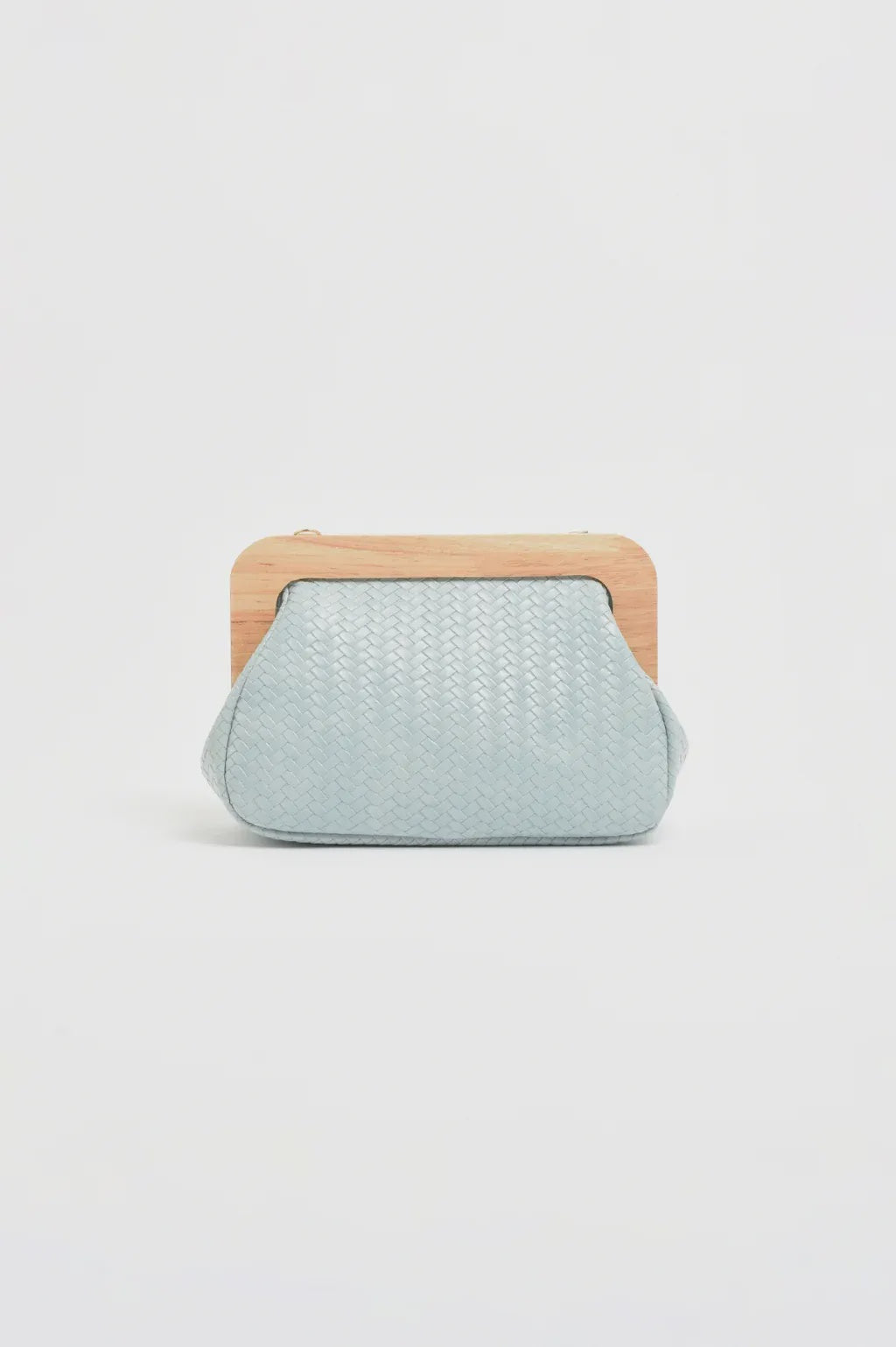 Kimmi Timber Frame Clutch - Blue