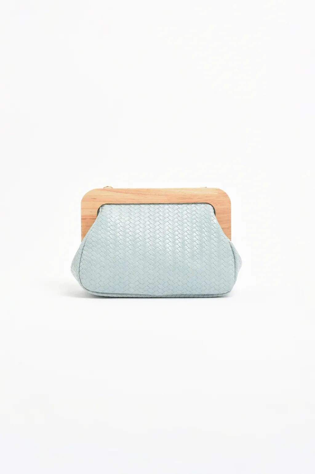 Kimmi Timber Frame Clutch - Blue