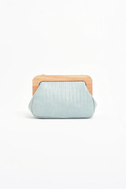 Kimmi Timber Frame Clutch - Blue
