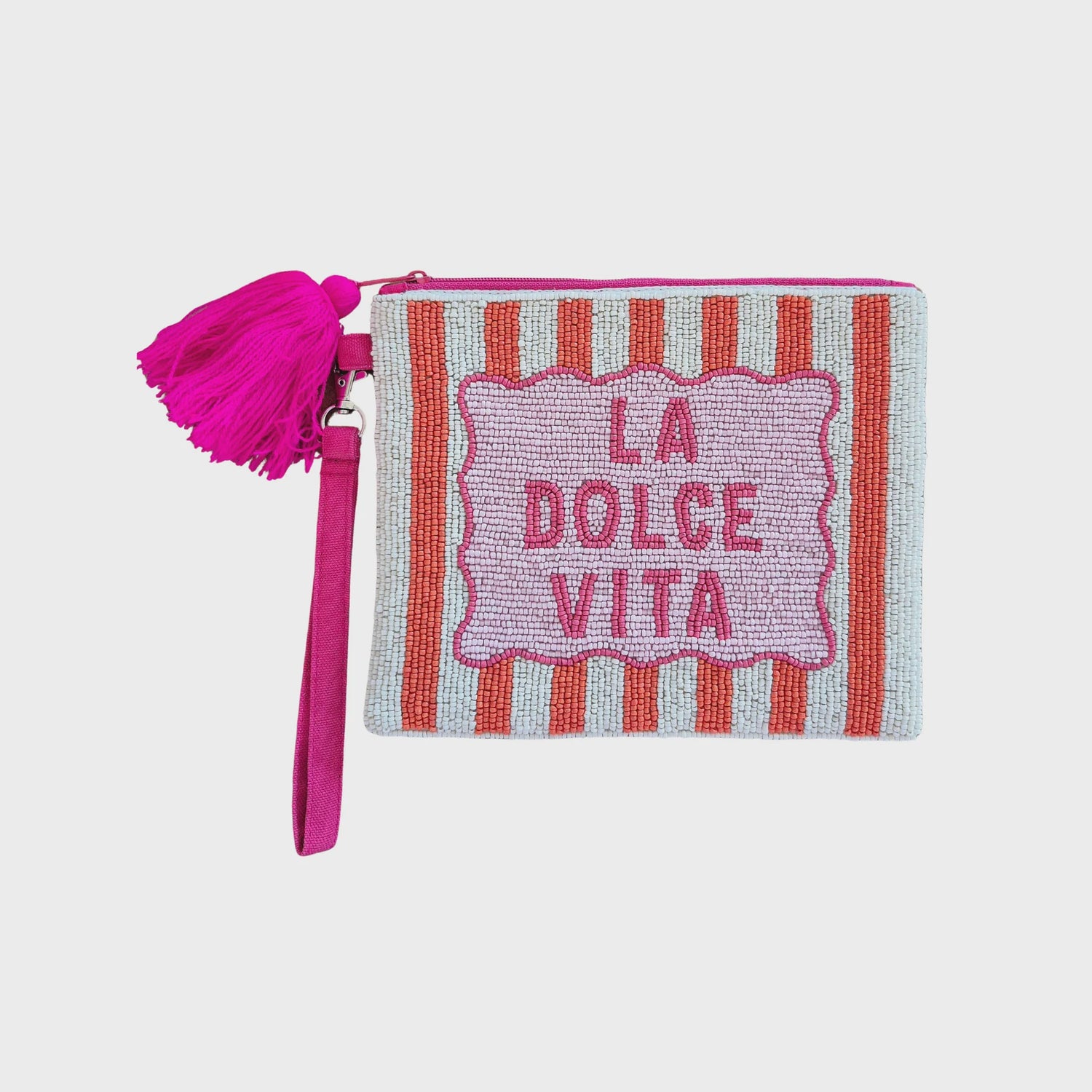 La Dolce Vita Beaded Clutch
