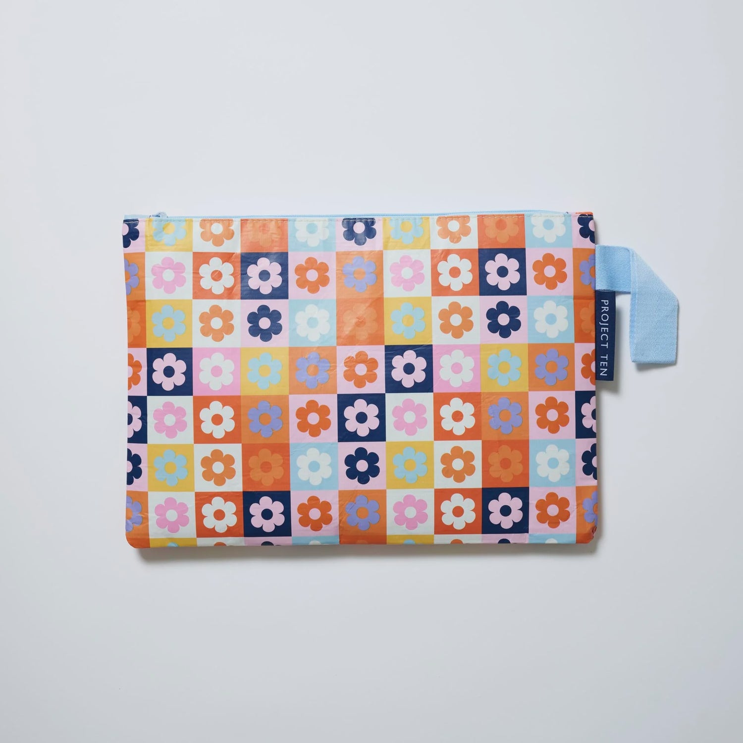 Large Zip Pouch - Square Garden