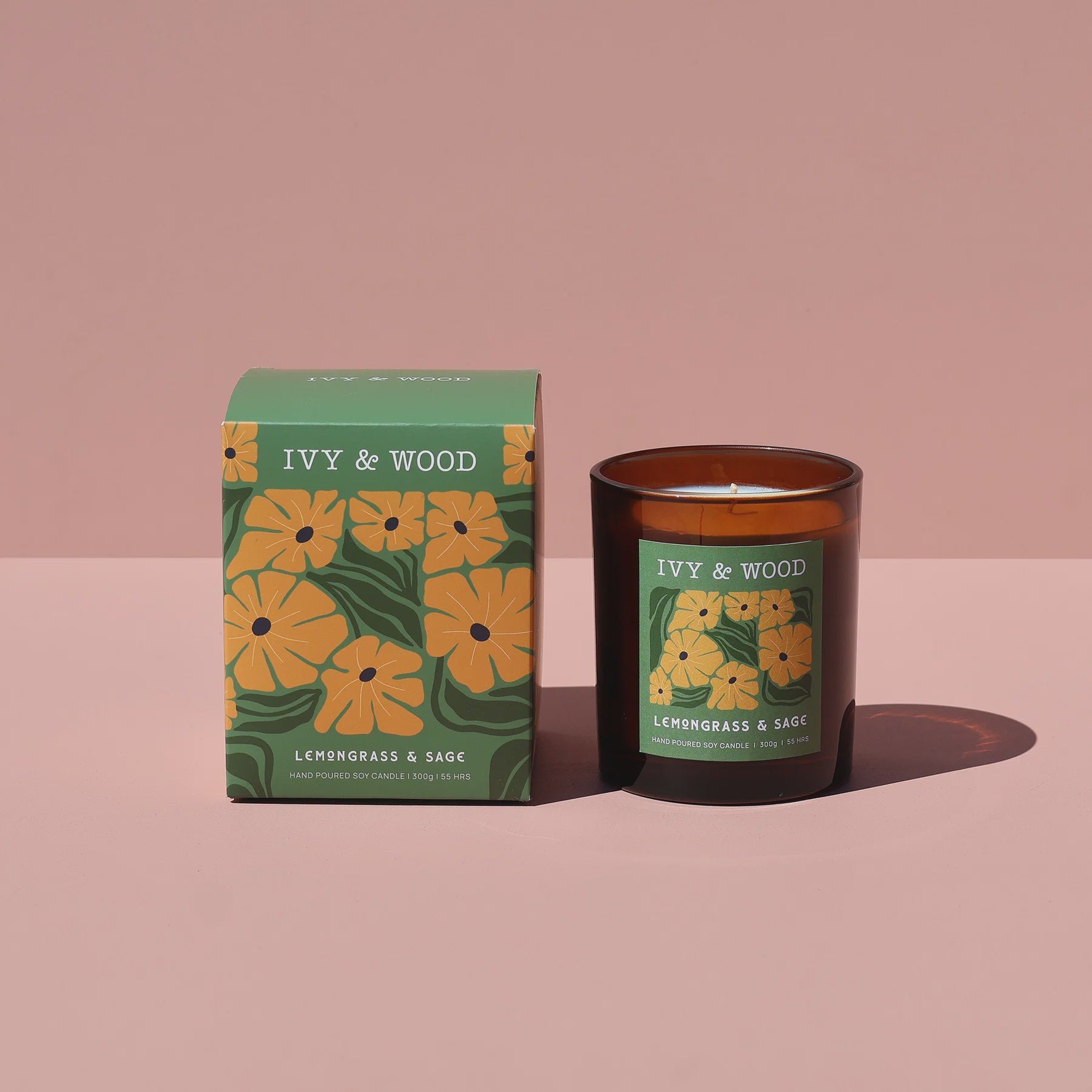 Lemongrass &amp; Sage Scented Candle