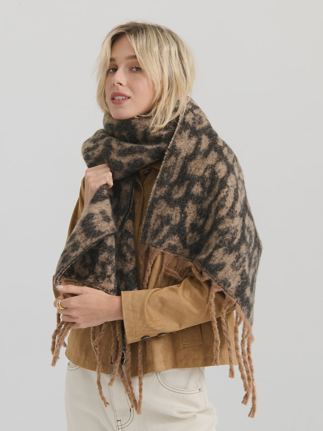Leopard Fluffy Scarf